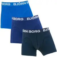 Björn Borg boxershort - blauw/donkerblauw/zwart (set van 3) Jongens Stretchkatoen - maat 122-128