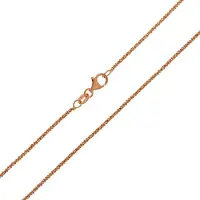 Cavill - 925 Sterling Zilveren Ketting - Rosé Verguld - 45 cm - Fijn Kriskras Patroon - Elegant Filigrain Design - Dames Sieraden