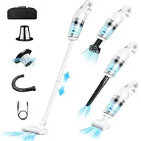 STILVORA Steelstofzuiger Steelstofzuiger - 4-in-1 Oplaadbare Stofzuiger Met 10000Pa Zuigkracht En Extra Groot 350 ml Reservoir - Multifunctioneel Voor Meerdere Scènes - ABS - Zwart