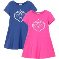 Bonprix Jersey jurk (set van 2) van biologisch katoen 104/110