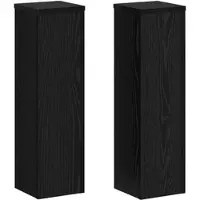 vidaXL Plantenstand 2 st Zwart eiken 17 x 17 x 60 cm Bewerkt hout