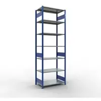 Schulte Legbordstelling MULTIplus150 - 7 legborden - L 1000 x B 600 x H 3000 mm - draagvermogen 150 kg - gentiaanblauw RAL 5010