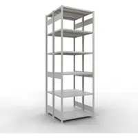 Schulte Lagertechnik - Dubbele basisrekken MULTIPlus250 insteeksysteem - 3000x1000x(2x500) mm, 14 legborden, gegalvaniseerd
