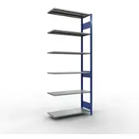 Schulte Lagertechnik - Insteeksysteem aanbouwrekken - 2500x1000x400 mm, type 150 kg