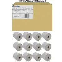 G&G Etiketten , compatibel met Zebra 800264-305, 102 x 76 mm, zelfklevend, gecoat, geperforeerd, thermisch papier, wit, 12 x 930 stuks
