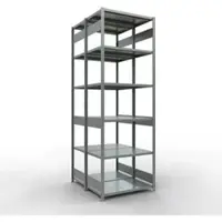 Schulte Lagertechnik - Dubbele basisrekken MULTIPlus250 insteeksysteem - 3000x1000x(2x600) mm, 14 legborden, gegalvaniseerd