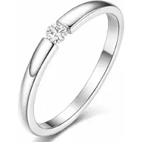 Cilla Jewels edelstaal ring Crystal Silver-16mm