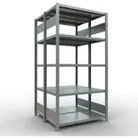 Schulte Lagertechnik - Dubbel legbordstelling. Type 250 kg - 2000x1000x2x500 mm, 10 schappen