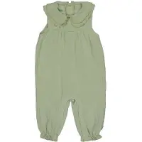 BESS jumpsuit groen Meisjes Mousseline Ronde hals Effen - maat 62