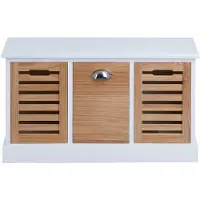 Idimex Bank TRIENT in wit/naturel, 3 lades