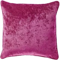 Dutch decor LEWY - kussenhoes 45x45 cm - glansvelours - Festival Fuchsia - roze - met rits - zonder binnenkussen