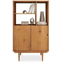 Idimex Highboard SIMONA van massief hout met open plank – eiken afwerking
