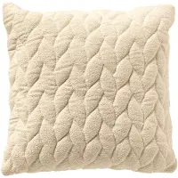 Dutch decor MADDY - kussenhoes 45x45 cm - vlechtpatroon - Whisper White - wit - met rits - zonder binnenkussen