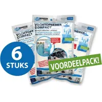 Benson clean vochtopnemer compact - 210 gram - 6 stuks - met hanger - geurloos