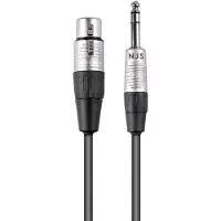 NJS/Rean Professional XLR (v) - 6,35mm Jack mono (m) kabel | 1 meter