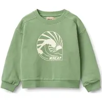 Wheat sweater groen Jongens Katoen Ronde hals Printopdruk - maat 116