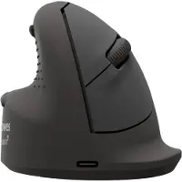 Fellowes Breyta Plus+ Verticale Muis Medium – Ergonomisch Linkshandig – 3‑in‑1 (Bluetooth / USB‑C / Bedraad) – 2400 DPI – Antibacterieel - Zwart