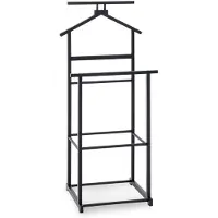 Idimex Herenkapstok KANNA wit - kleerhanger, kapstok met broekenrek van bamboe, modern - hoofdfoto