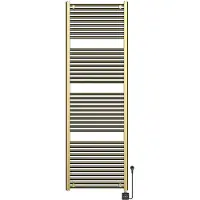 Wiesbaden Elara Elektrische Radiator 181,7x60cm Smart WiFi - Geborsteld Messing PVD - Staal - Verwarming, Radiatoren, Handdoekradiatoren - 8721214111420