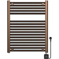 Boss & Wessing Elektrische Radiator BWS Lara 76.6x60 Cm Smart Wifi Geborsteld Brons Koper PVD
