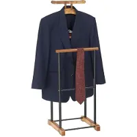Idimex Herenkapstok MEDINA met kleerhanger, broekhanger & plank - Zwart/Vintage