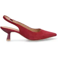 Manfield Burgundy suède slingbacks | Maat 38