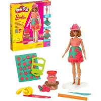 Play-Doh -set Barbie Bloemen en Franjes - Maak Poppenkleertjes - Boetseerklei