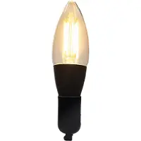 Denver LBF-201, slimme lamp, Wi-Fi, zwart, transparant, E14, warm comfortlicht, 1800 K