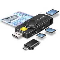 Axagon CRE-SMP2A USB Smart card & SD/microSD/SIM card PocketReader