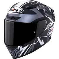 Sonstiges Track-1 Sam Lowes Replica 2025, integraalhelm ,Mat Zwart/Zilver/Wit ,XL