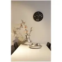 Nextime Serious Black wandklok zwart - NeXtime