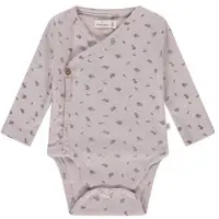 A Tiny Story romper met overslag paars Meisjes Katoen Ronde hals Bloemen - maat 68