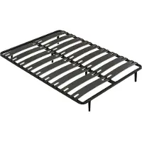 Vente-unique Lattenbodem 140 x 190 cm - 2 x 9 latten - Antislip - Met poten - Zwart - MONTIANO van YSMÉE