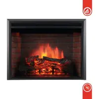 KAMINIO Elektrische haard LUCA - Elektrische inbouwhaard met verwarming, 3D-vlameffect, 12 vlamkleuren, afstandsbediening - 23 inch