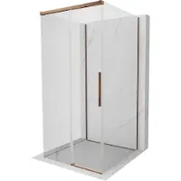 Mexen Rox-3S 3-zijdige douchecabine, schuifbaar 110 x 110 , transparant, roze goud - 8C2-110-110-60-00-3S