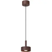 Lucide LENZ - Hanglamp Binnen/Buiten - Ø 11 cm - LED - 1x8W 2700K - IP54 - Roest bruin | Essential