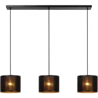 Lucide Hanglamp Tagalog 3-lichts zwart