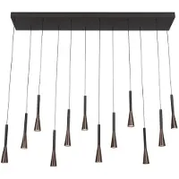 Lucide JOAKIM - Hanglamp - LED Dimb. - CCT - 12x7W 2700K/4000K - Met vervangbare LED-module - Koffie - Premium