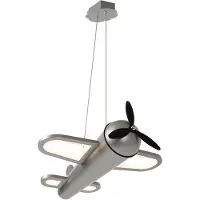 Lucide Kinderkamer hanglamp Fokker, alu / grijs / zink, Kinderkamer, metaal, hanglamp