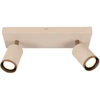 Lucide REGINA - Plafondspot - 2xGU10 - Taupe | Essential