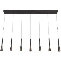 Lucide JOAKIM - Hanglamp - LED Dimb. - CCT - 7x6,2W 2700K/4000K - Met vervangbare LED-module - Koffie - Premium