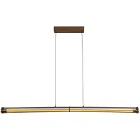 Lucide JANDERIN - Hanglamp - LED Dimb. - CCT - 2x16,5W 2700K/4000K - Handbewegingssensor - Champagne kleur - Vibes