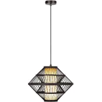 Lucide PASQUINO - Hanglamp - Ø 40 cm - 1xE27 - Zwart - Essential