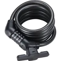 Bbb Cycling CodeGuard Cable - Fietsslot met Instelbare Code - Lengte: 180CM - Dikte: 12MM - Kabelslot voor Stadsfiets, RaceFiets & Mountainbike - BBL-101B