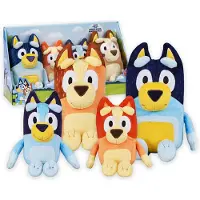 Moose BLUEY - Heeler Familie Knuffelset - Bluey, Bingo, Bandit & Chilli - Pluchen knuffels