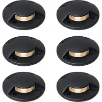 QAZQA Set van 6 moderne grondspots zwart GU10 50mm 2-lichts effect IP65 - Cellar
