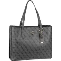 GUESS Handtas 'MERIDIAN II GIRLFRIEND TOTE' donkergrijs / zwart