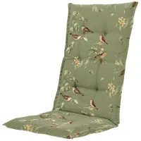 Madison 4 x Tuinkussen hoge rug 123 x 50cm Aria Groen | tuinstoelkussen | 50 % Katoen & 50 % polyester