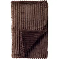 Dutch decor - MARTHY - plaid 140x180 cm - ribfluweel - gerecycled - Chocolate Martini - bruin