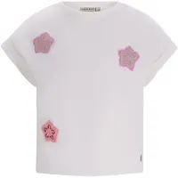 Like Flo T-shirt wit Meisjes Stretchkatoen Ronde hals Effen - maat 134/140